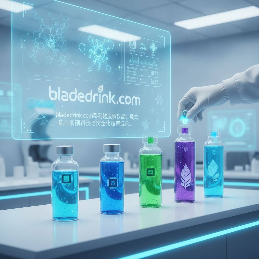 bladedrink.com系列健康饮品展示,融合前沿科技与个性化营养理念。